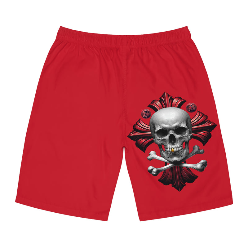 Men's Board Shorts - Dark Red