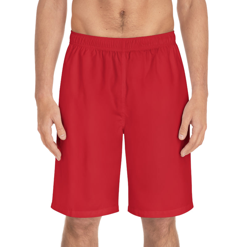 Men's Board Shorts - Dark Red