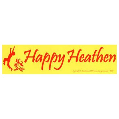 Happy Heathen bumper sticker