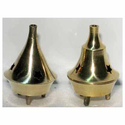 Brass cone incense burner 2 1/4" - Skull & Barrel Co.