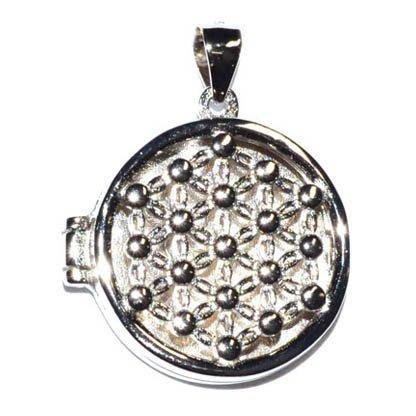 3/4" Flower of Life locket sterling pendant - Skull & Barrel Co.