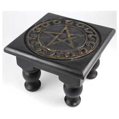 6"x6" Pentagram altar table - Skull & Barrel Co.