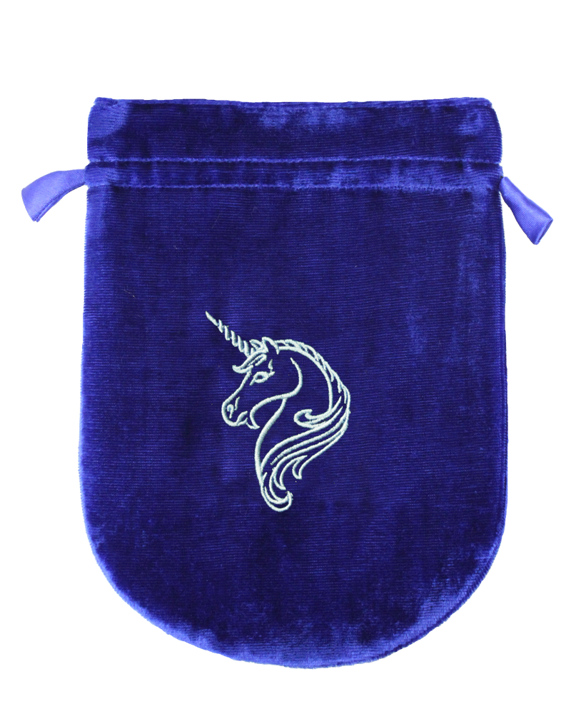 Blue Velvet Unicorn Tarot Bag - Skull & Barrel Co.