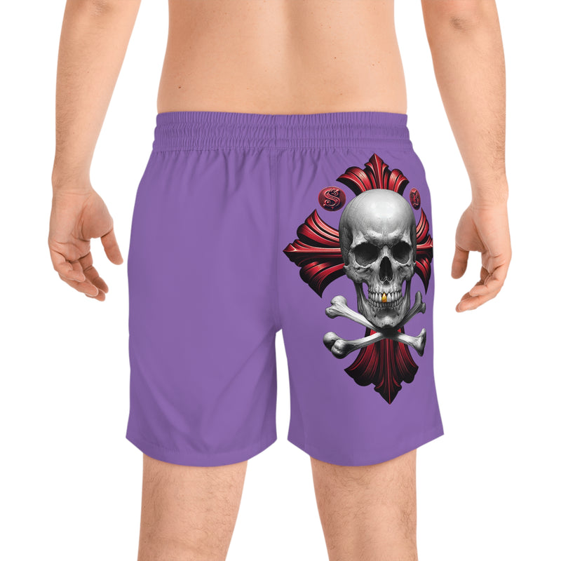 Men's Mid-Length Swim Shorts - Light Purple