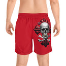 Men's Mid-Length Swim Shorts - Dark Red
