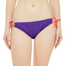 "Skull & Barrel" Base Purple - White Logo - Loop Tie Side Bikini Bottom (AOP)