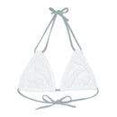 "Skull & Barrel" Base White - Right Logo - Strappy Triangle Bikini Top (AOP)