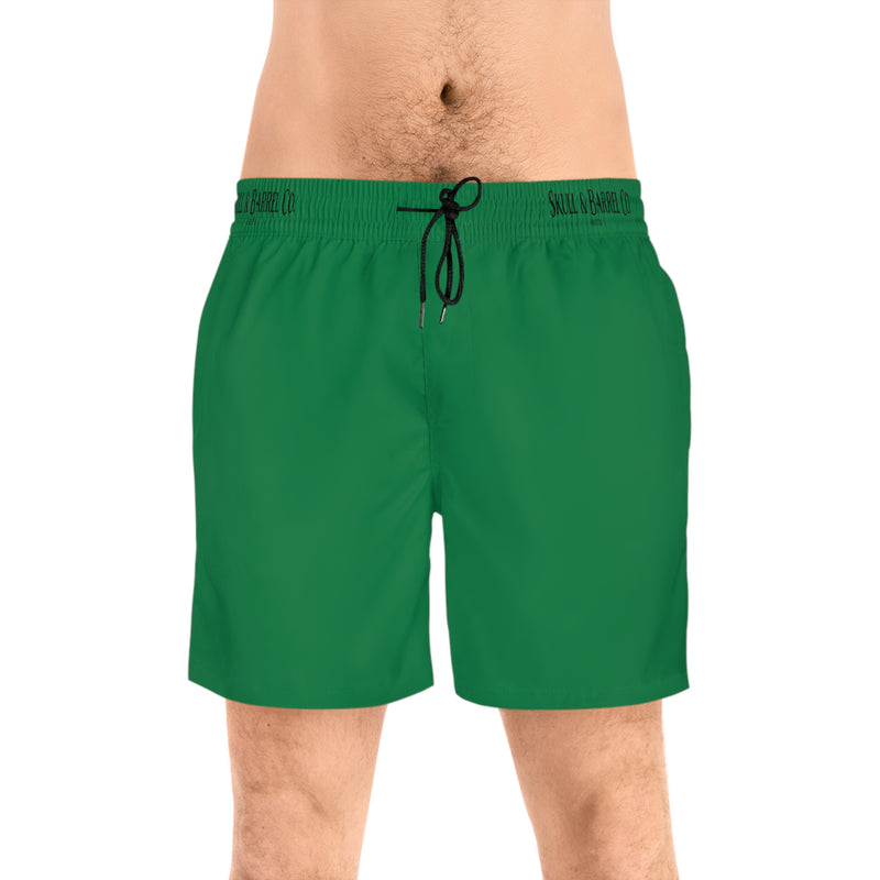 Men's Mid-Length Swim Shorts - Dark Green