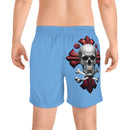 Men's Mid-Length Swim Shorts - Light Blue