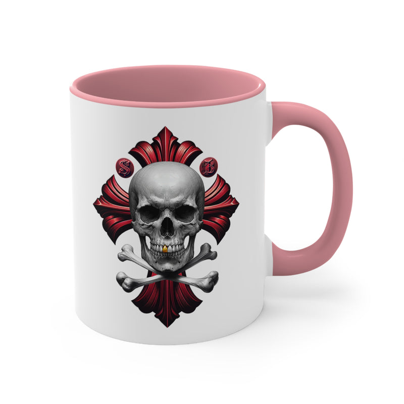 "Skull & Barrel" Accent Coffee Mug, 11oz