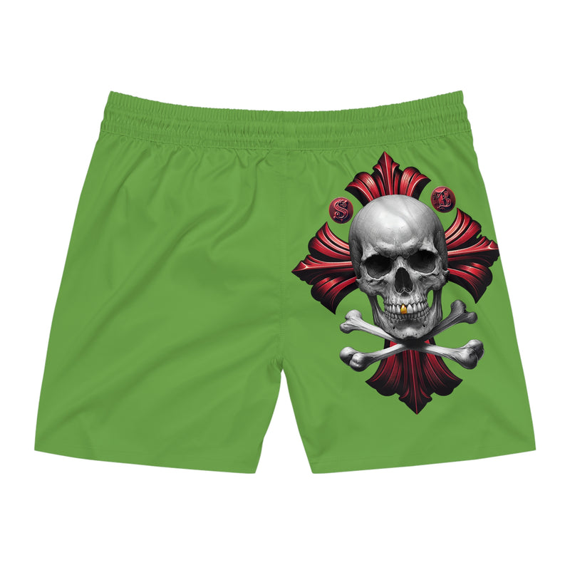 Men's Mid-Length Swim Shorts - Green