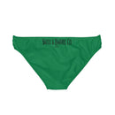 "Skull & Barrel" Base Dark Green - Black Logo - Loop Tie Side Bikini Bottom (AOP)