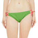 "Skull & Barrel" Base Green - Black Logo - Loop Tie Side Bikini Bottom (AOP)