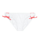 "Skull & Barrel" Base White - Black Logo - Loop Tie Side Bikini Bottom (AOP)