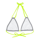 "Skull & Barrel" Base Grey - Left Logo - Strappy Triangle Bikini Top (AOP)