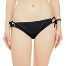 "Skull & Barrel" Base Black - White Logo - Loop Tie Side Bikini Bottom (AOP)