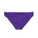 "Skull & Barrel" Base Purple - Black Logo - Loop Tie Side Bikini Bottom (AOP)