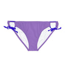 "Skull & Barrel" Base Light Purple - Black Logo - Loop Tie Side Bikini Bottom (AOP)