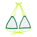"Skull & Barrel" Base Dark Green - Right Logo - Strappy Triangle Bikini Top (AOP)