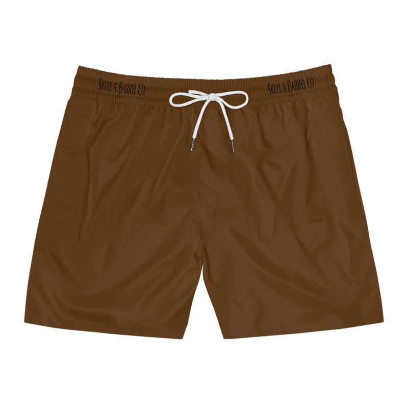 Men's Mid-Length Swim Shorts - Brown