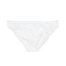 "Skull & Barrel" Base White - White Logo - Loop Tie Side Bikini Bottom (AOP)