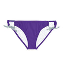 "Skull & Barrel" Base Purple - Black Logo - Loop Tie Side Bikini Bottom (AOP)