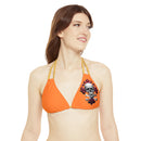 "Skull & Barrel" Base Crusta - Left Logo - Strappy Triangle Bikini Top (AOP)