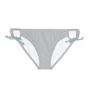 "Skull & Barrel" Base Light Grey - Black Logo - Loop Tie Side Bikini Bottom (AOP)