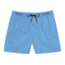 Men's Mid-Length Swim Shorts - Light Blue