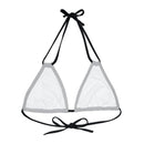 "Skull & Barrel" Base Light Grey - Left Logo - Strappy Triangle Bikini Top (AOP)