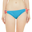"Skull & Barrel" Base Turquoise - Black Logo - Loop Tie Side Bikini Bottom (AOP)