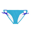 "Skull & Barrel" Base Turquoise - Black Logo - Loop Tie Side Bikini Bottom (AOP)