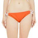 "Skull & Barrel" Base Orange - Black Logo - Loop Tie Side Bikini Bottom (AOP)