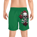 Men's Mid-Length Swim Shorts - Dark Green