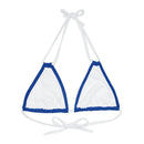 "Skull & Barrel" Base Dark Blue - Right Logo - Strappy Triangle Bikini Top (AOP)
