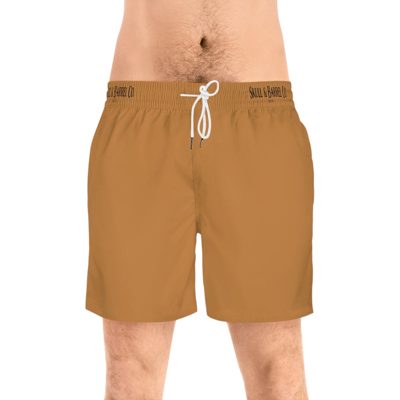 Men's Mid-Length Swim Shorts - Light Brown