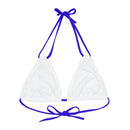 "Skull & Barrel" Base White - Right Logo - Strappy Triangle Bikini Top (AOP)