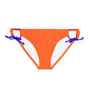 "Skull & Barrel" Base Orange - Black Logo - Loop Tie Side Bikini Bottom (AOP)