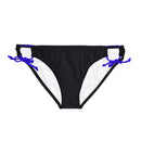 "Skull & Barrel" Base Black - Black Logo - Loop Tie Side Bikini Bottom (AOP)