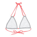 "Skull & Barrel" Base Light Grey - Left Logo - Strappy Triangle Bikini Top (AOP)