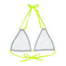 "Skull & Barrel" Base Light Grey - Left Logo - Strappy Triangle Bikini Top (AOP)