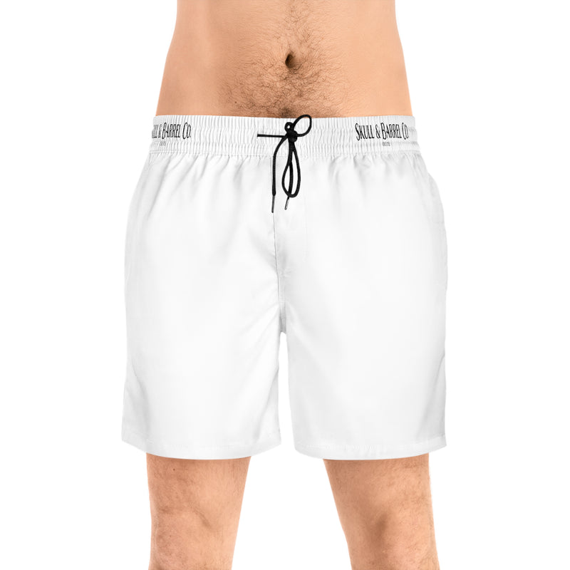 Men's Mid-Length Swim Shorts - White