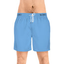 Men's Mid-Length Swim Shorts - Light Blue