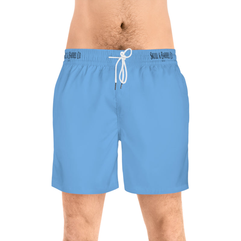 Men's Mid-Length Swim Shorts - Light Blue