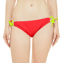 "Skull & Barrel" Base Red - Black Logo - Loop Tie Side Bikini Bottom