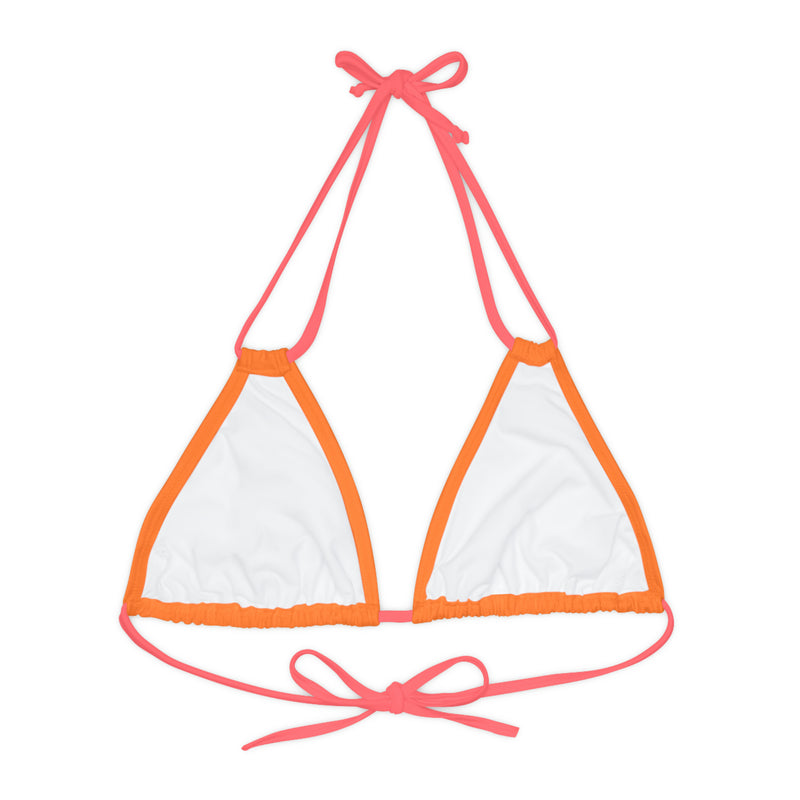 "Skull & Barrel" Base Crusta - Right Logo - Strappy Triangle Bikini Top (AOP)