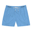 Men's Mid-Length Swim Shorts - Light Blue