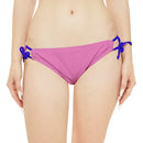 "Skull & Barrel" Base Light Pink - Black Logo - Loop Tie Side Bikini Bottom (AOP)