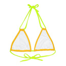 "Skull & Barrel" Base Yellow - Right Logo - Strappy Triangle Bikini Top (AOP)
