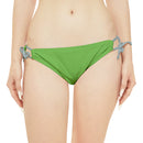 "Skull & Barrel" Base Green - Black Logo - Loop Tie Side Bikini Bottom (AOP)